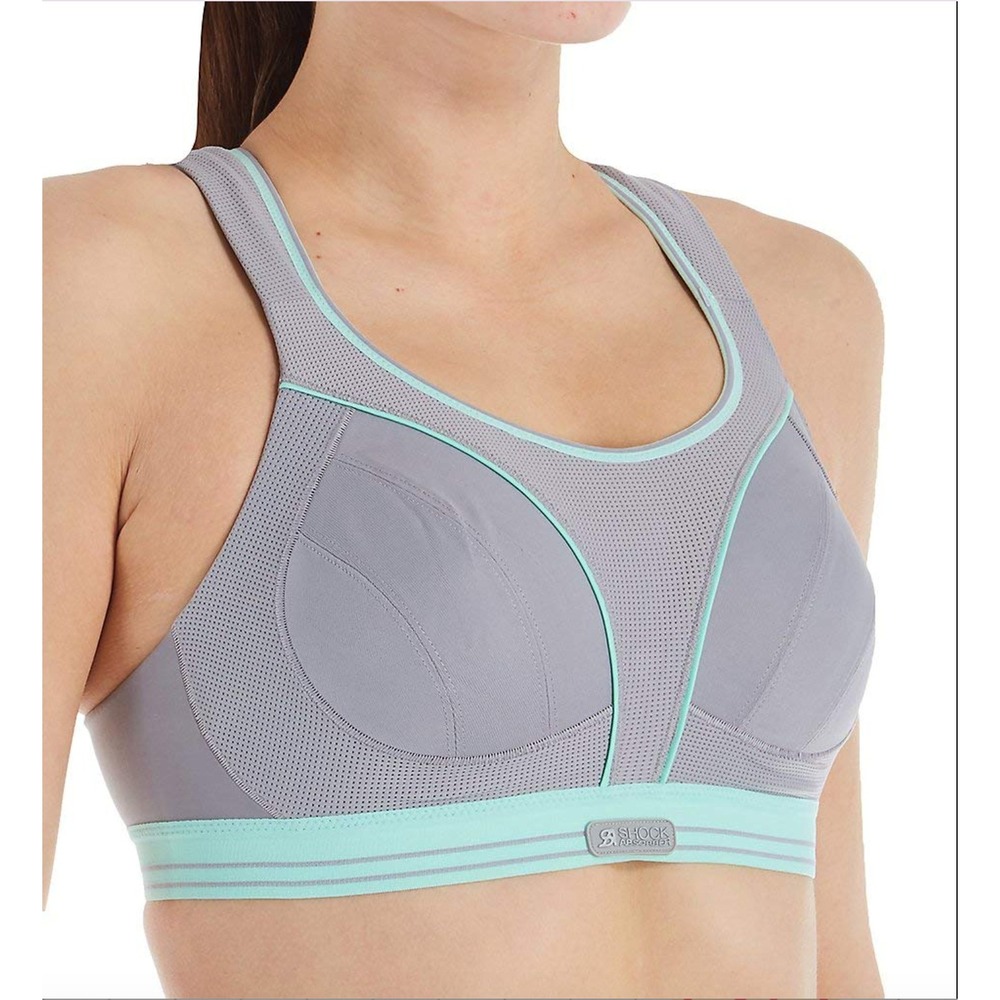 Shock Absorber Extreme Bounce Control Sports Bra Gray/Blue‎ Adjustable Straps
